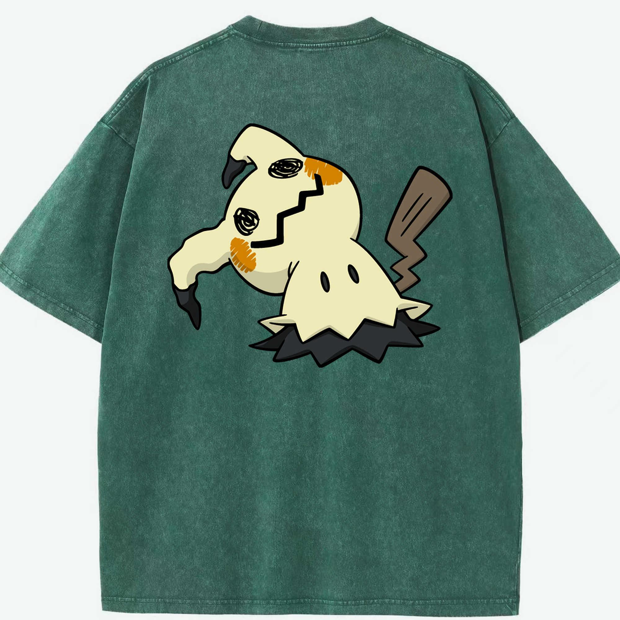 （画像用） ポケットモンスター Pokémon 綿100% ヴィンテージ風 半袖Tシャツ（背面プリント）